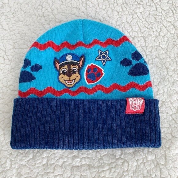 Nickelodeon Other - Paw Patrol Kids Beanie Hat Nickelodeon‎ Blue Red Logo Patch